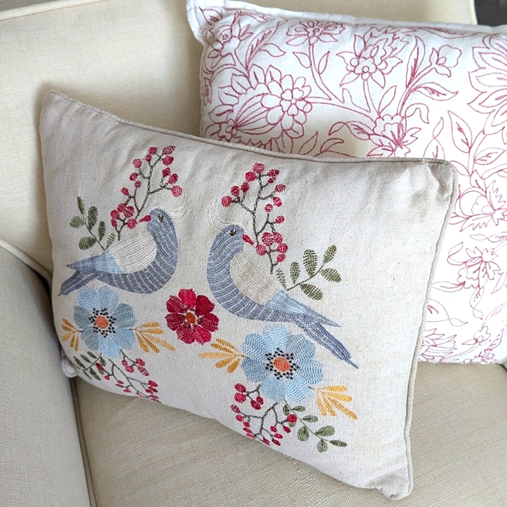 Levtex Angelica embroidered throw pillow